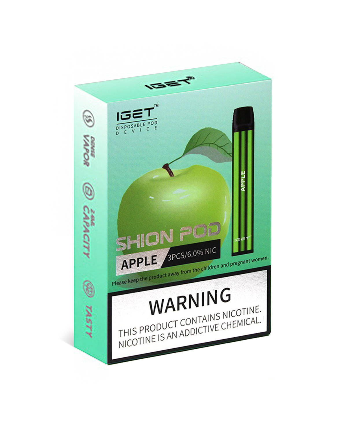 Apple 600 Puffs Disposable 3 x IGET Shion - Image 2