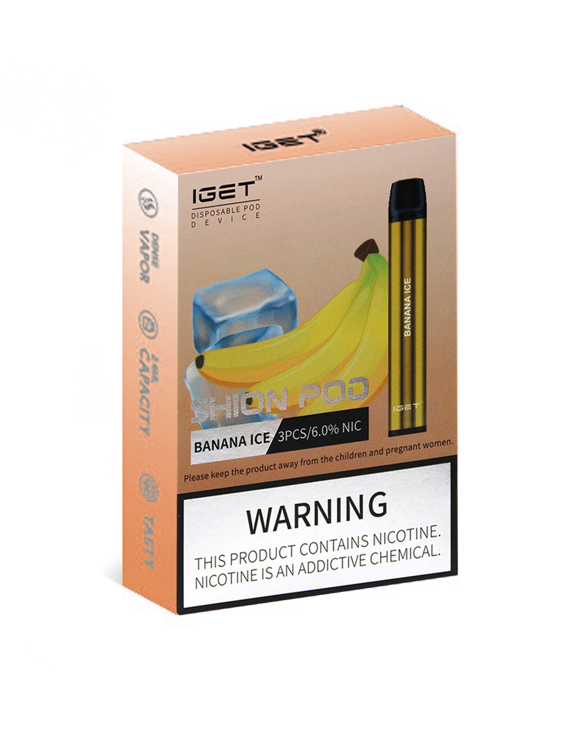 Banana Ice 600 Puffs Disposable 3 x IGET Shion - Image 2
