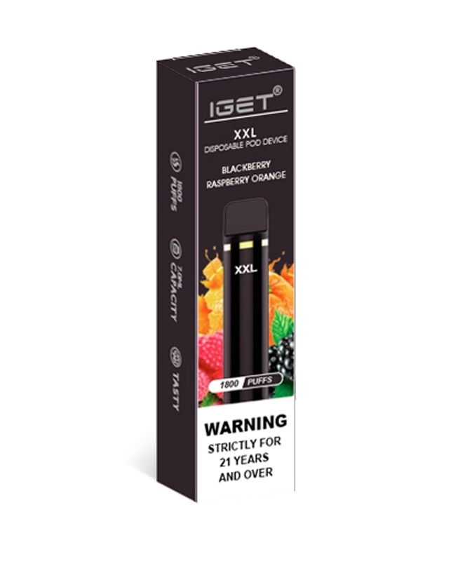 Blackberry Raspberry Orange 1800 Puffs Disposable IGET XXL - Image 2