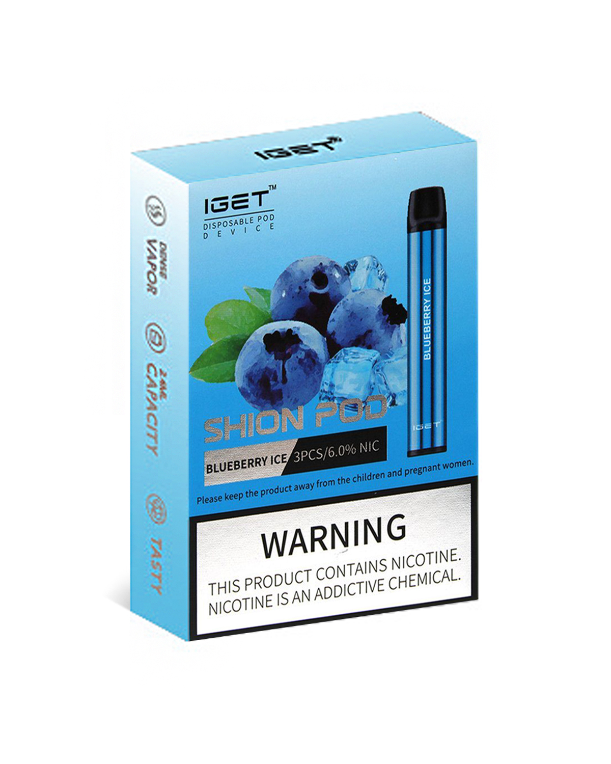 Blueberry Ice 600 Puffs Disposable 3 x IGET Shion - Image 2