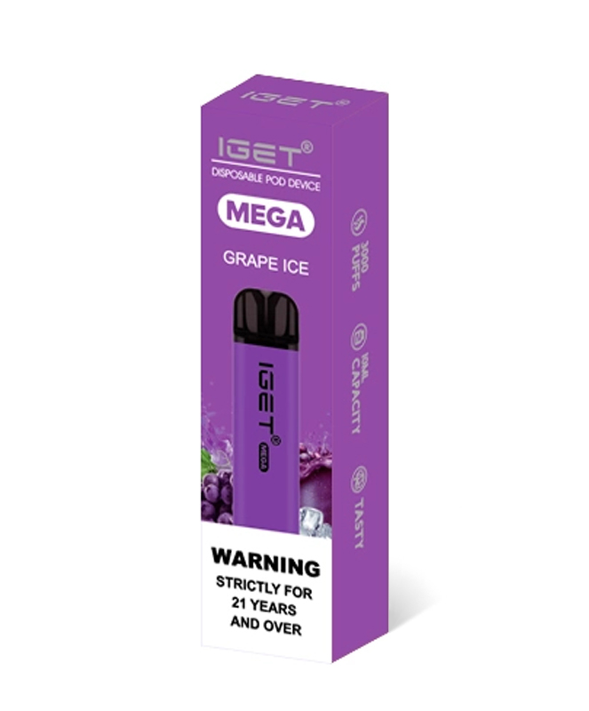 Grape Ice 3500 Puffs Disposable Vape IGET Mega - Image 2