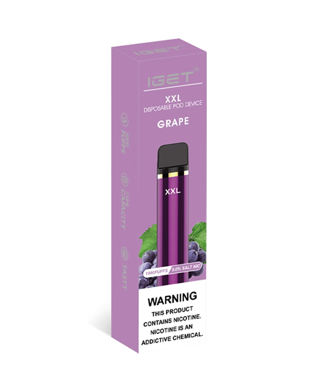 Grape 1800 Puffs Disposable IGET XXL - Image 2