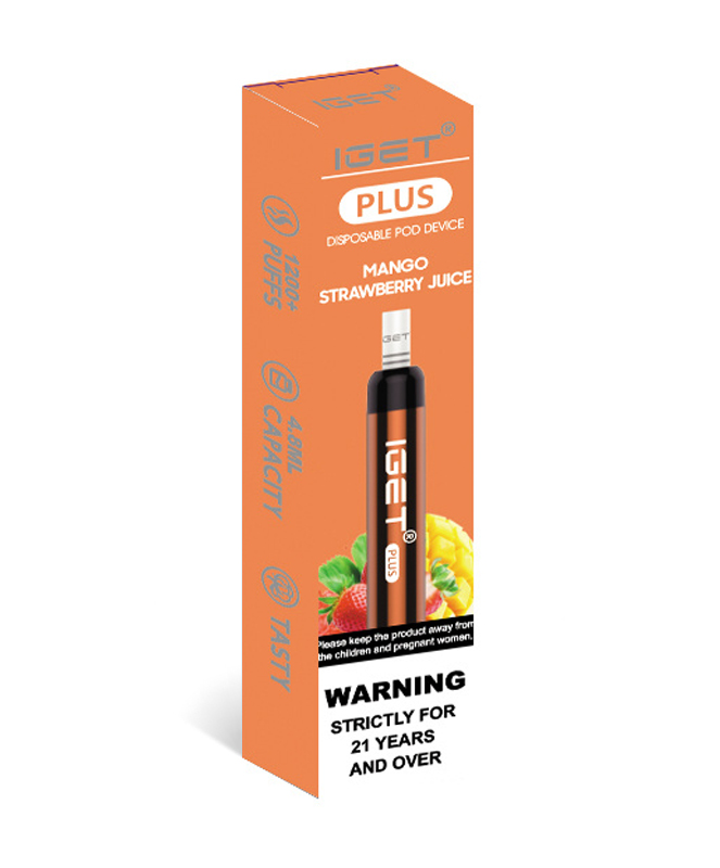 Mango Strawberry Juice 1200 Puffs Disposable Vape IGET Plus - Image 2