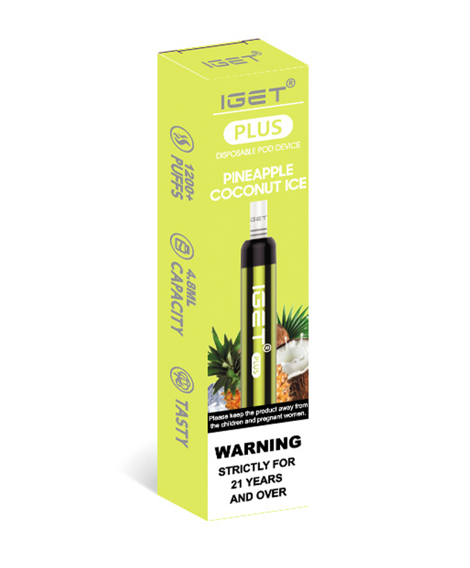 Pineapple Coconut Ice 1200 Puffs Disposable Vape IGET Plus - Image 2