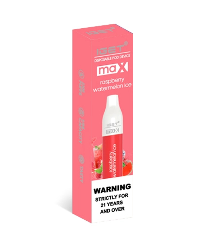 Raspberry Watermelon Ice 2200 Puffs Disposable Vape IGET Max - Image 2