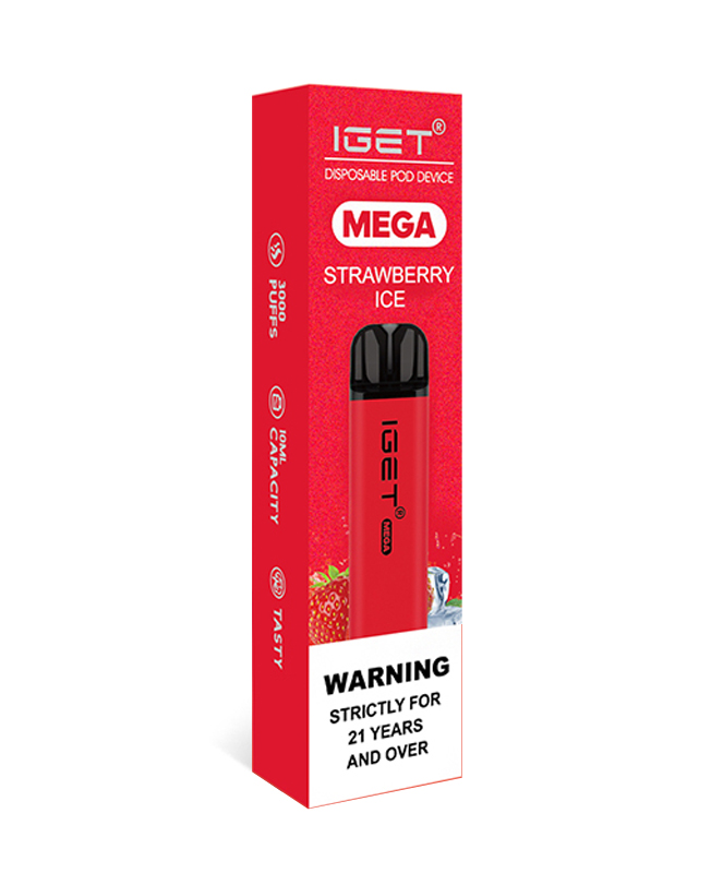 Strawberry Ice 3500 Puffs Disposable Vape IGET Mega - Image 2