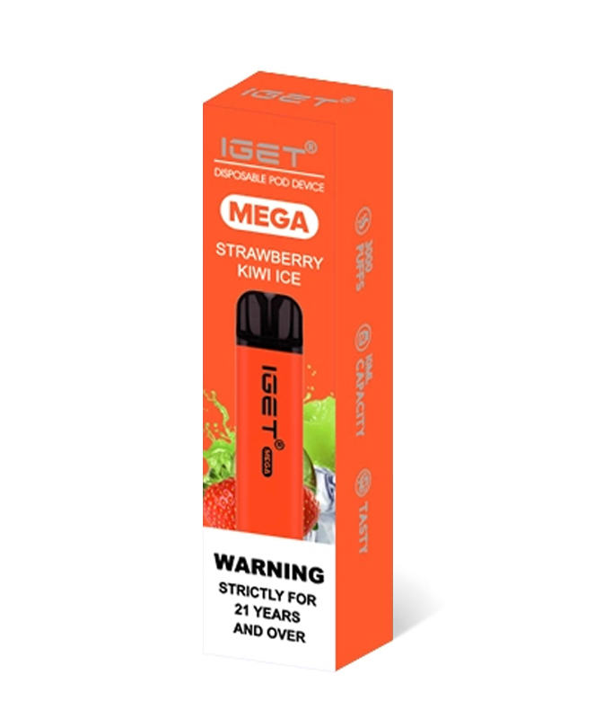 Strawberry Kiwi Ice 3500 Puffs Disposable Vape IGET Mega - Image 2