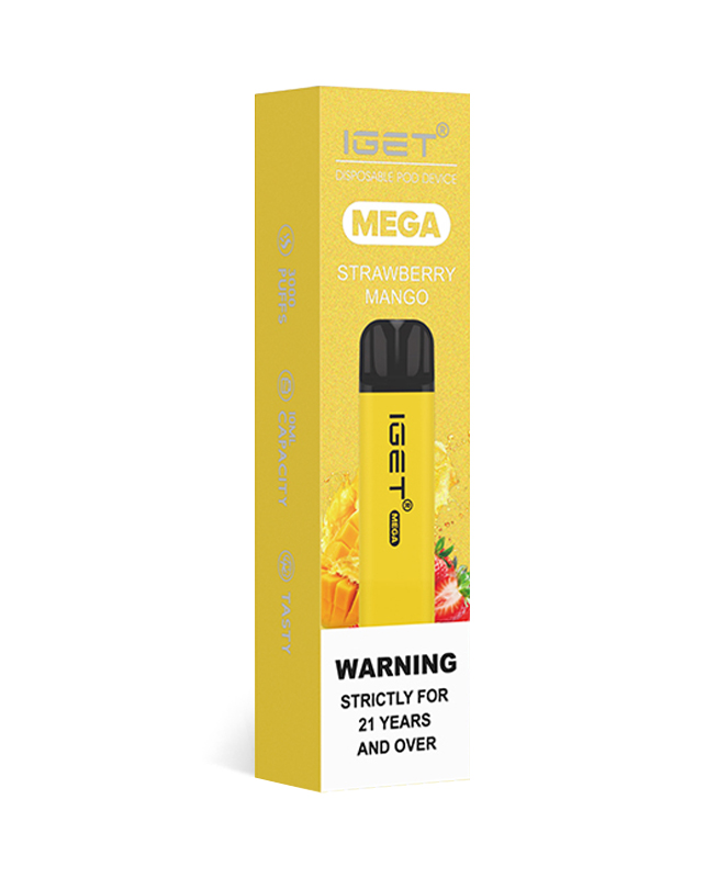 Strawberry Mango 3500 Puffs Disposable Vape IGET Mega - Image 2