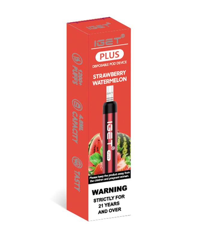 Strawberry Watermelon 1200 Puffs Disposable Vape IGET Plus - Image 2